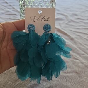 La Robe Teal Earrings NEW